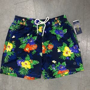 Polo by Ralph Lauren Men's Floral Swim Trunks - Navy. NEW $59